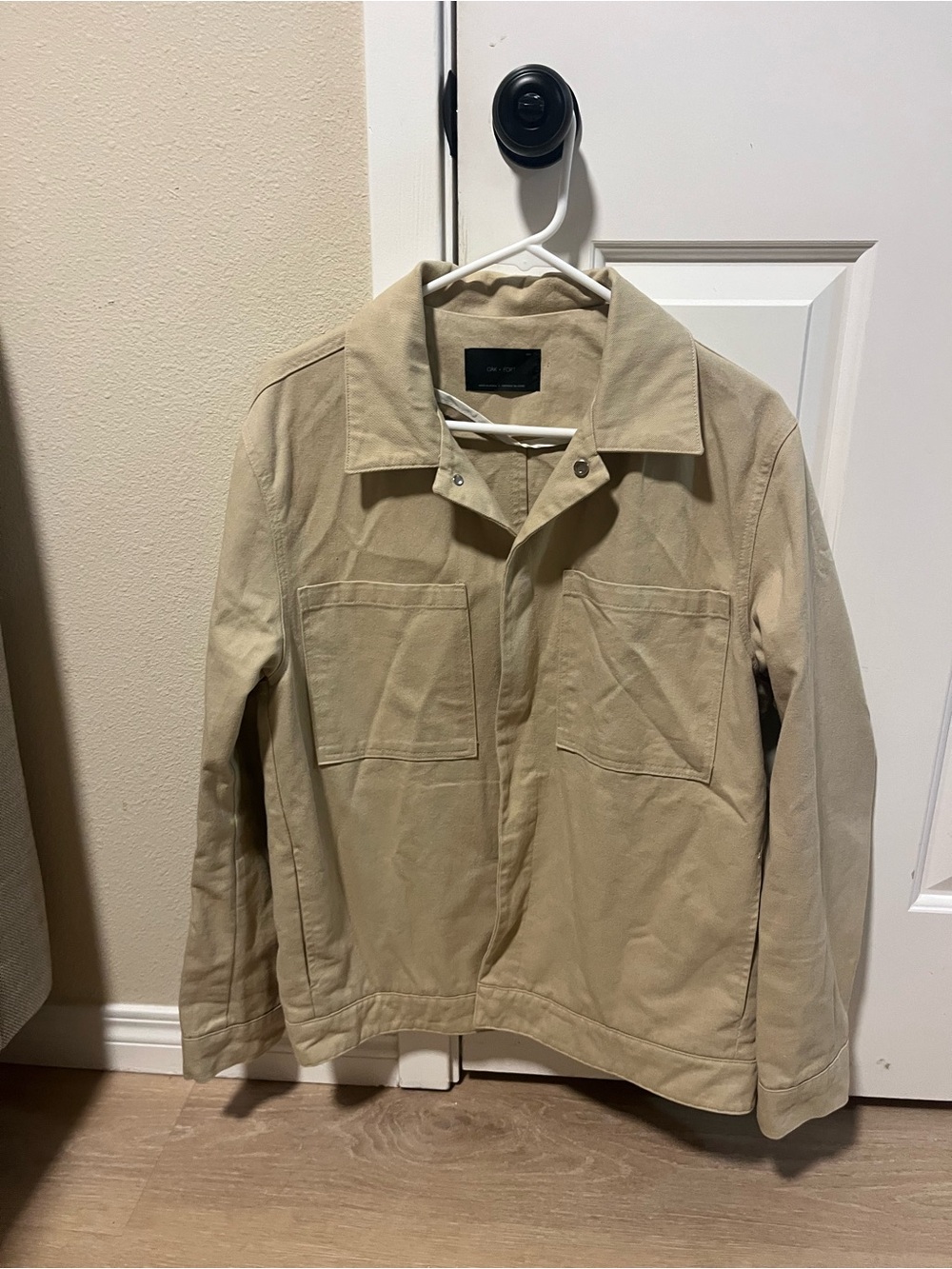 OAK + FORT Light Tan Shirt Jacket